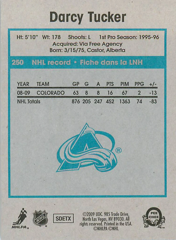 2009-10 UD O-Pee-Chee - Darcy Tucker - Retro #250