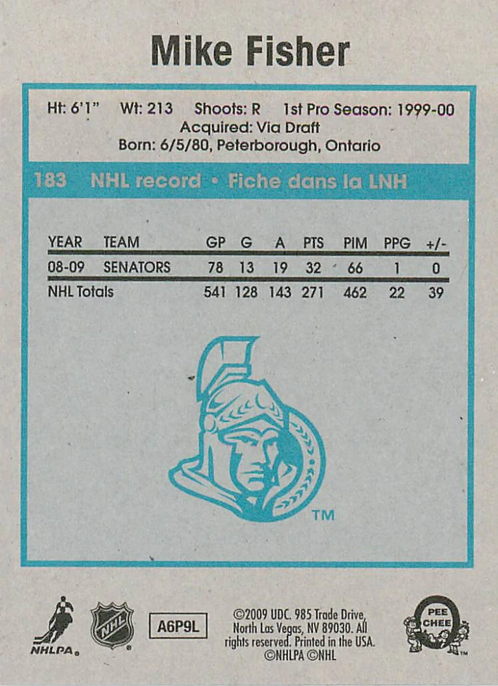 2009-10 UD O-Pee-Chee - Mike Fischer - Retro #183