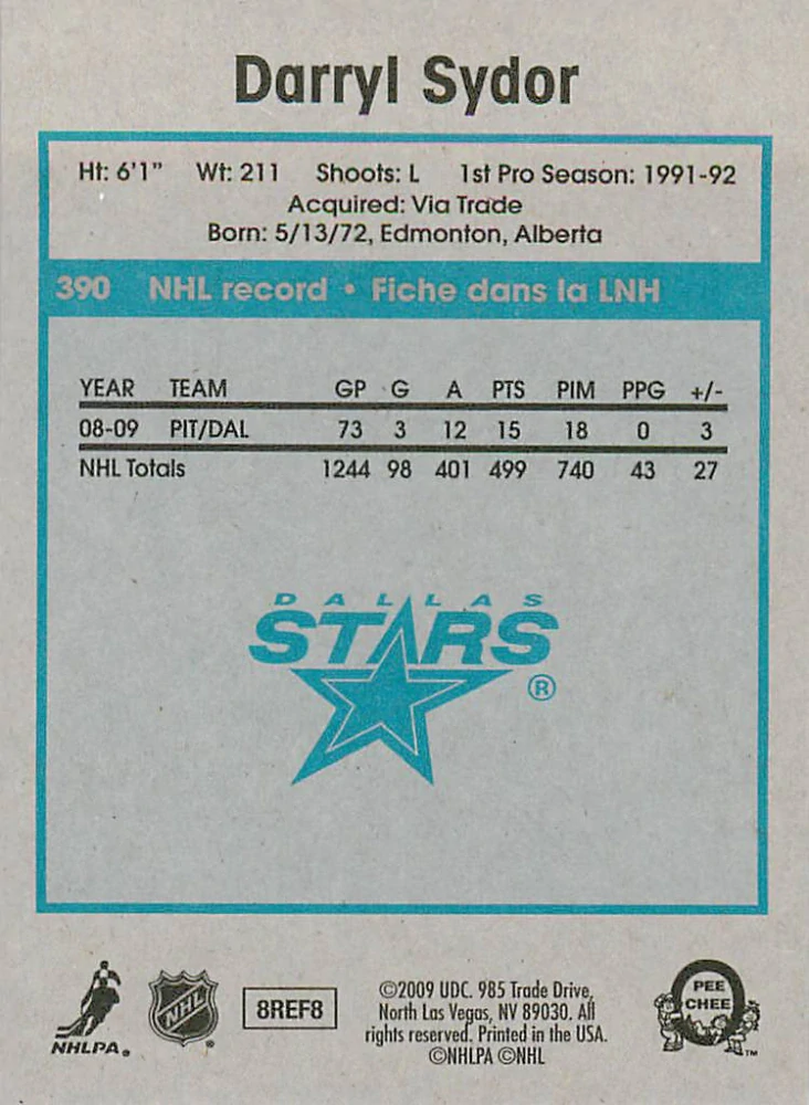 2009-10 UD O-Pee-Chee - Darryl Sydor - Retro #390