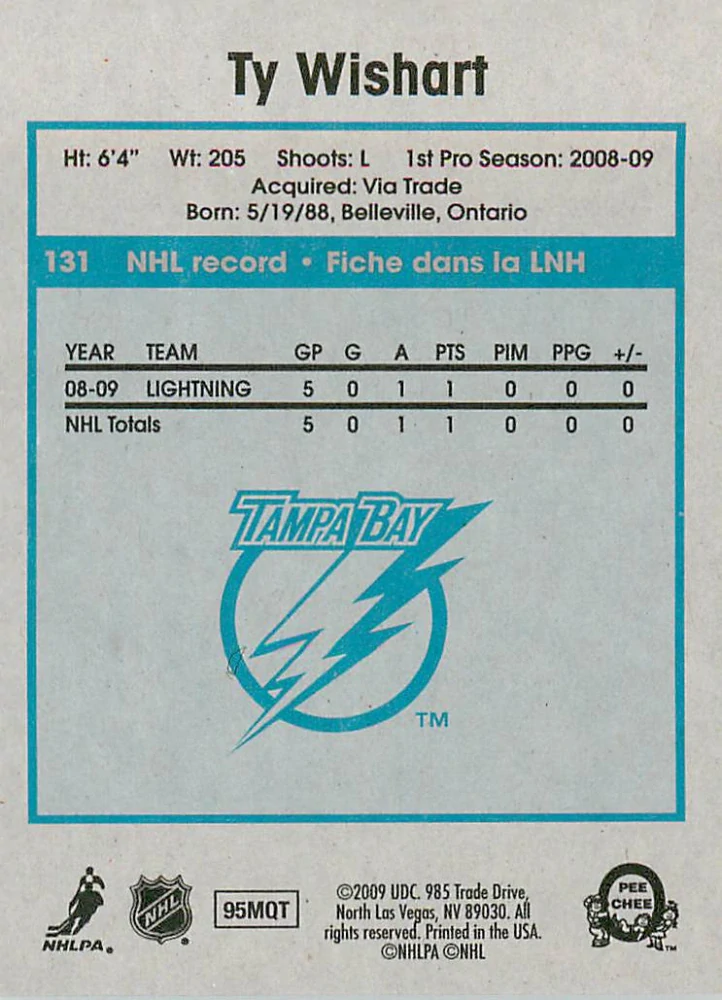 2009-10 UD O-Pee-Chee - Ty Wishart - Retro #131