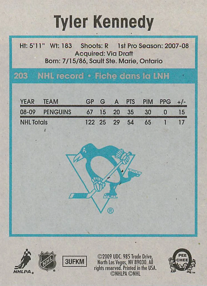 2009-10 UD O-Pee-Chee - Tyler Kennedy - Retro #203