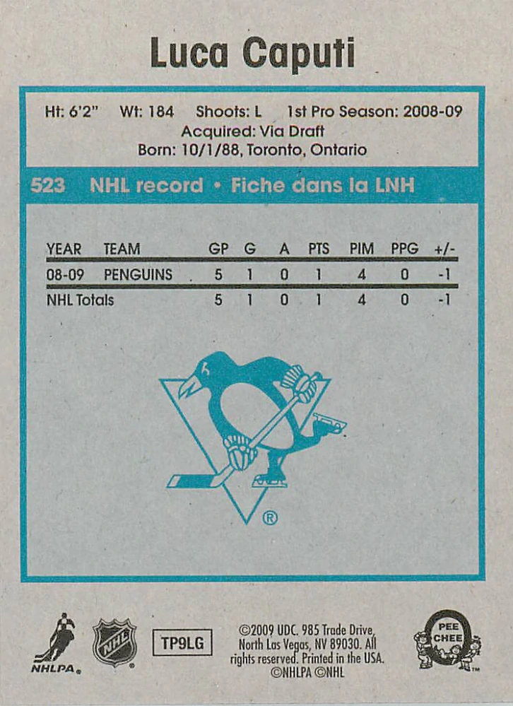 2009-10 UD O-Pee-Chee - Luca Caputi - Retro #523