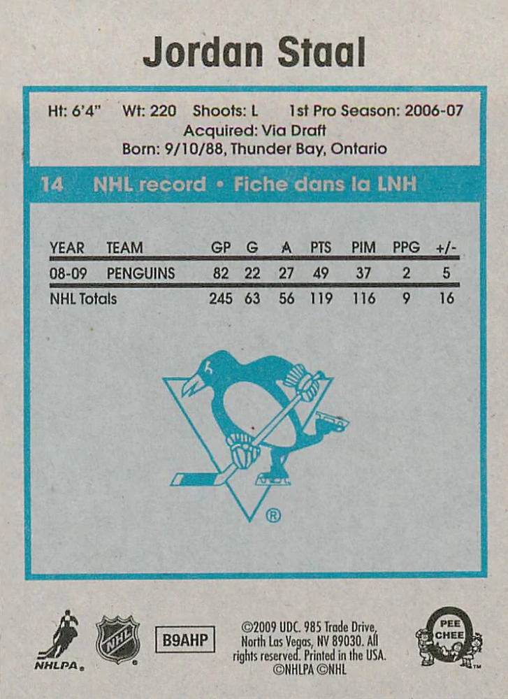 2009-10 UD O-Pee-Chee - Jordan Staal - Retro #14