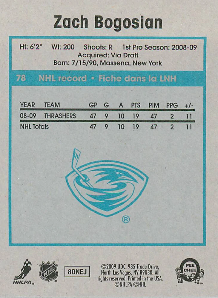 2009-10 UD O-Pee-Chee - Zach Bogosian - Retro #78