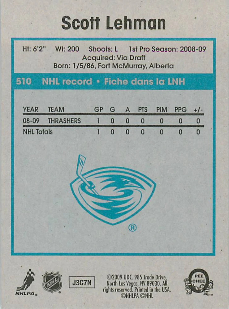2009-10 UD O-Pee-Chee - Scott Lehman - Retro #510