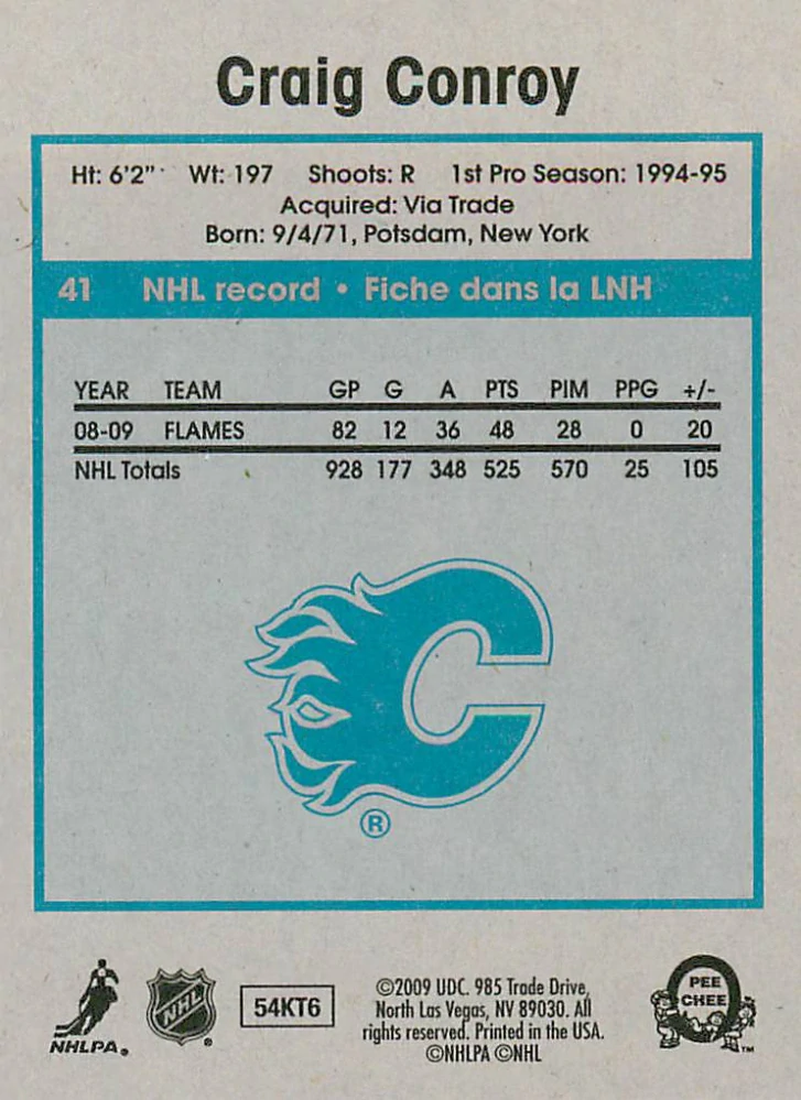 2009-10 UD O-Pee-Chee - Craig Conroy - Retro #41