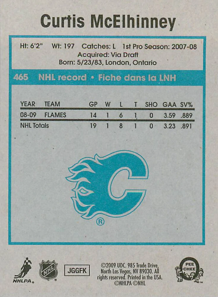 2009-10 UD O-Pee-Chee - Curtis McElhinney - Retro #465