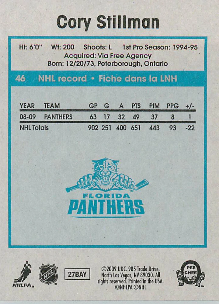2009-10 UD O-Pee-Chee - Cory Stillman - Retro #46
