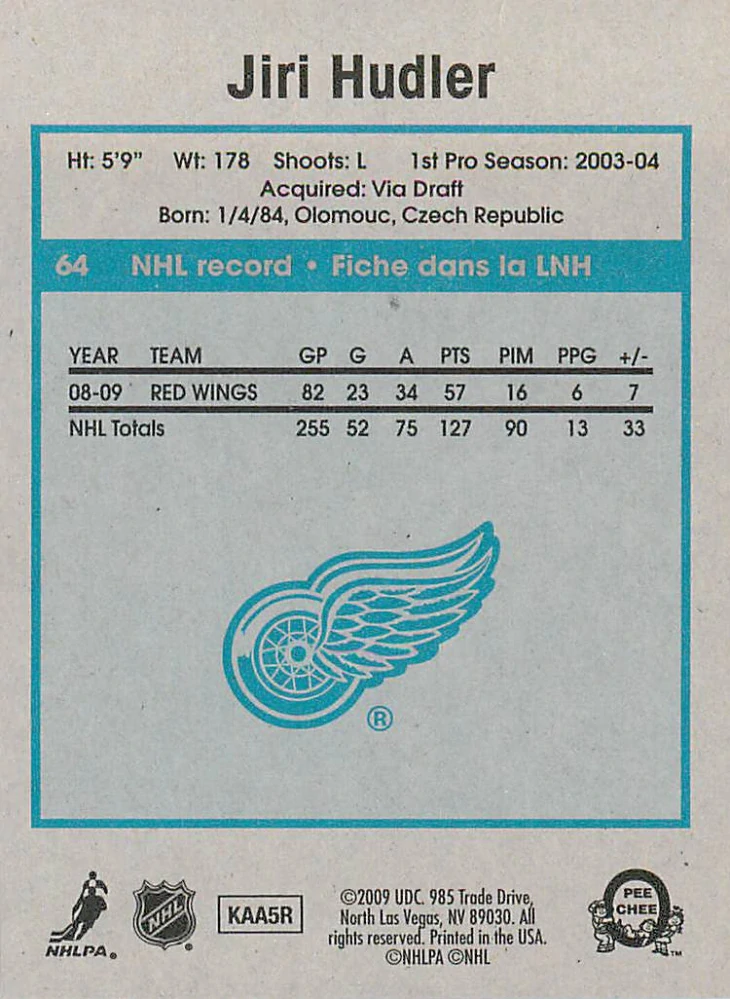 2009-10 UD O-Pee-Chee - Jiří Hudler - Retro #64