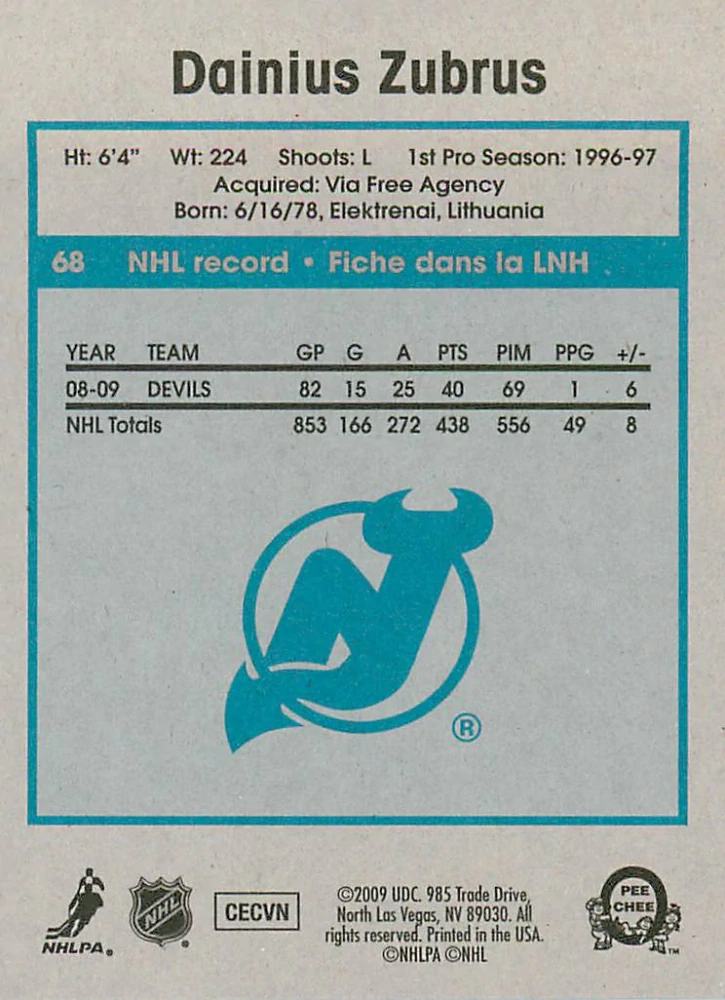 2009-10 UD O-Pee-Chee - Dainius Zubrus - Retro #68