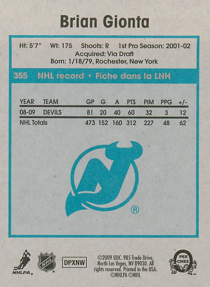 2009-10 UD O-Pee-Chee - Brian Gionta - Retro #355