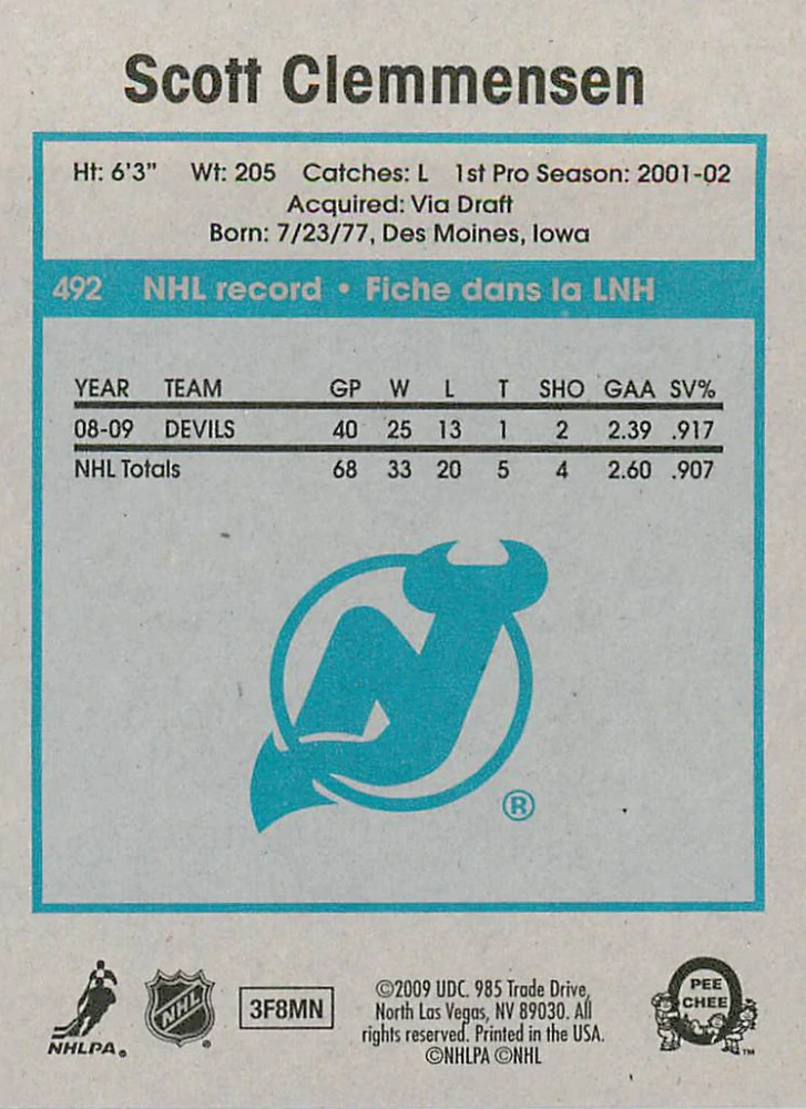 2009-10 UD O-Pee-Chee - Scott Clemmensen - Retro #492