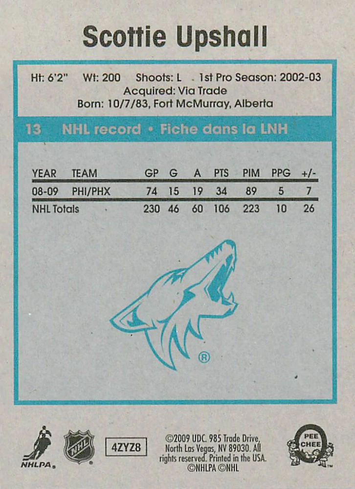 2009-10 UD O-Pee-Chee - Scottie Upshall - Retro #13
