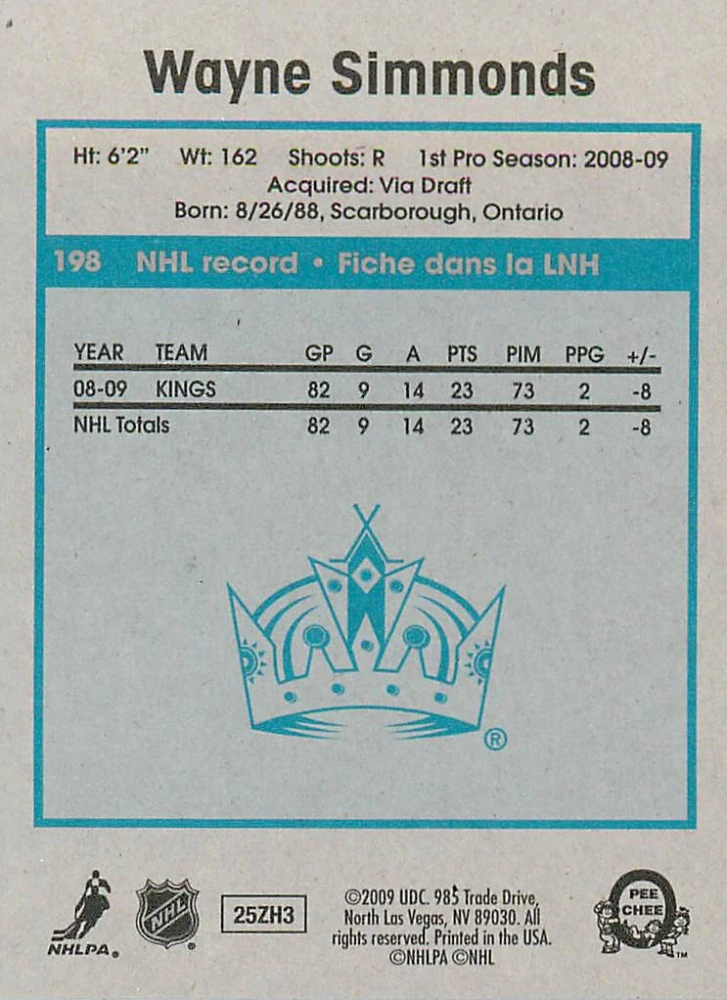 2009-10 UD O-Pee-Chee - Wayne Simmonds - Retro #198