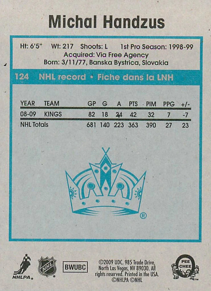 2009-10 UD O-Pee-Chee - Michal Handzuš - Retro #124