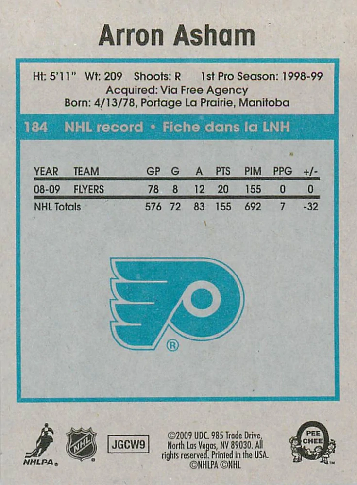 2009-10 UD O-Pee-Chee - Aaron Asham - Retro #184