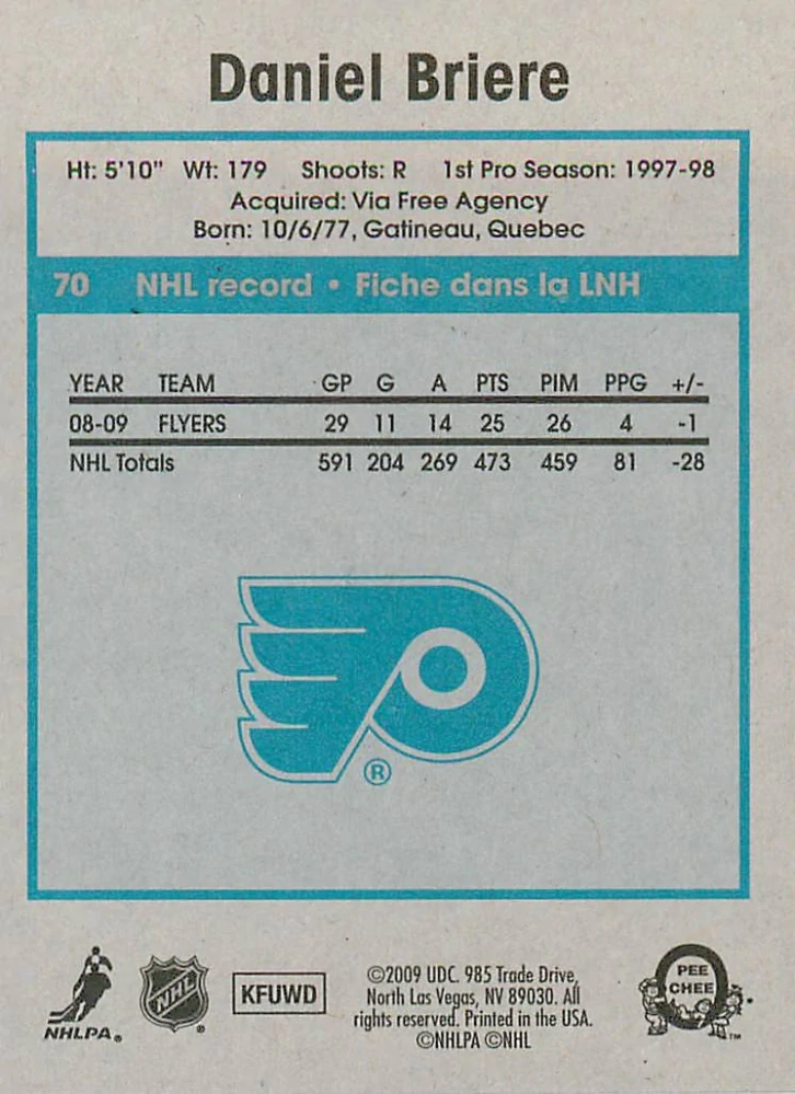 2009-10 UD O-Pee-Chee - Daniel Briere - Retro #70