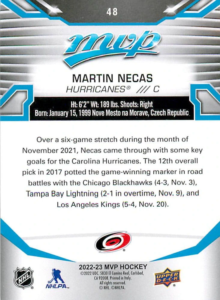 2022-23 UD MVP - Martin Nečas #48