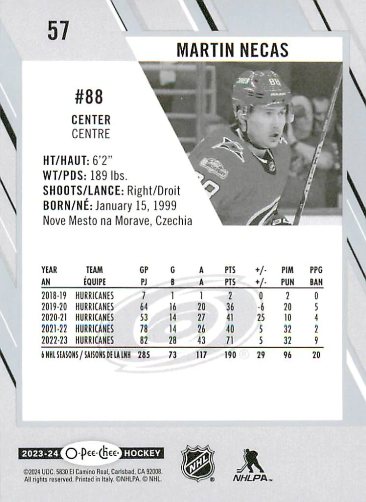 2023-24 UD O-Pee-Chee - Martin Nečas #57