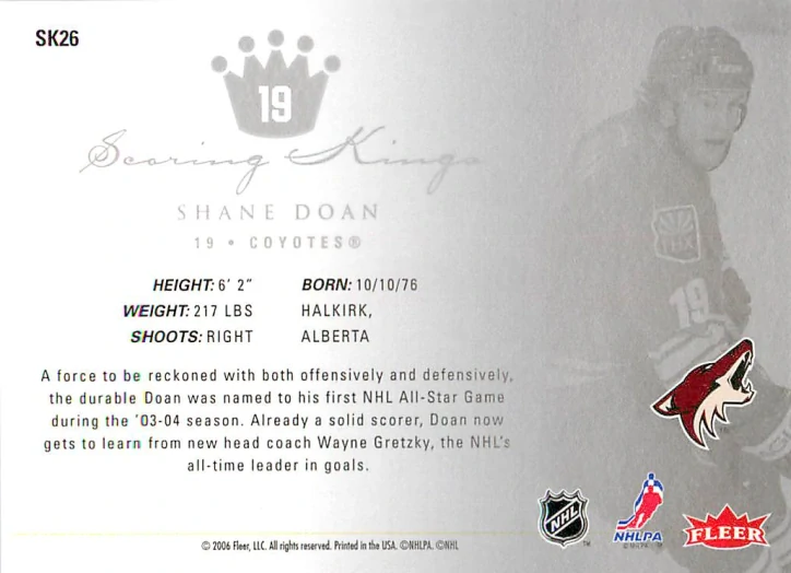 2005-06 Fleer Ultra - Shane Doan - Scoring Kings #SK26