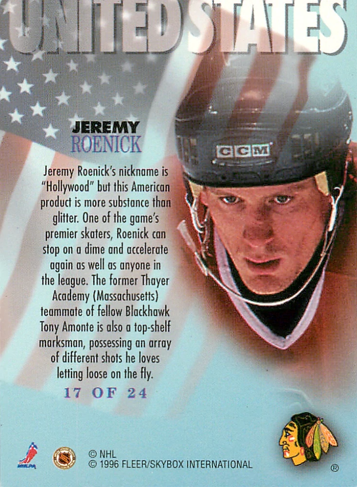 1995-96 Fleer Metal - Jeremy Roenick - International Steel #17