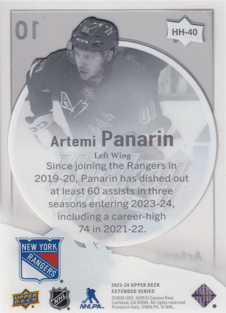 2023-24 UD Extended Series - Artemi Panarin - Hockey Heroes #HH-40