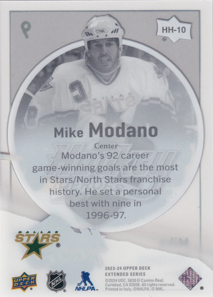 2023-24 UD Extended Series - Mike Modano - Hockey Heroes #HH-10