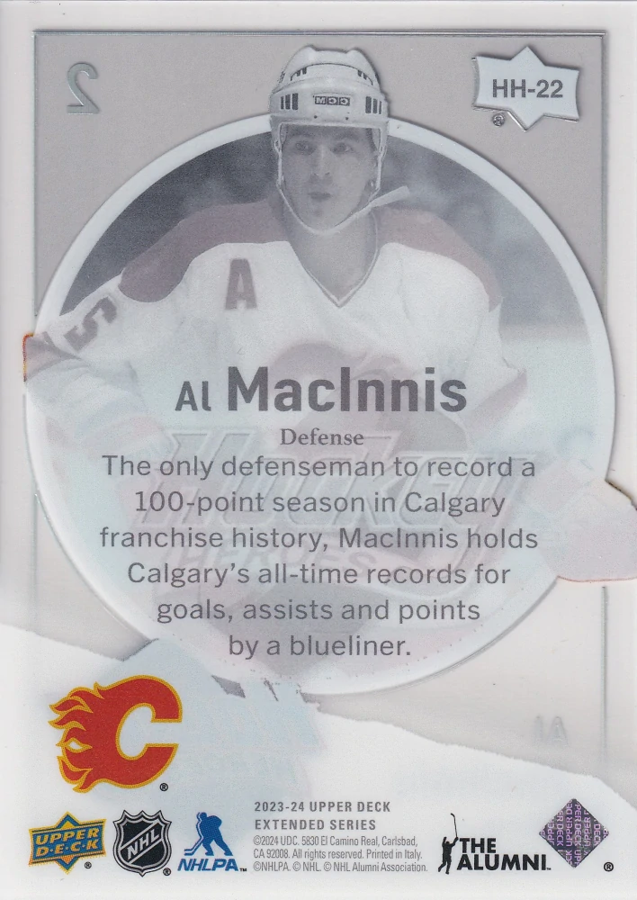2023-24 UD Extended Series - Al MacInnis - Hockey Heroes #HH-22