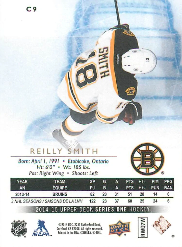 2014-15 UD Series 1 - Reilly Smith - Canvas #C9
