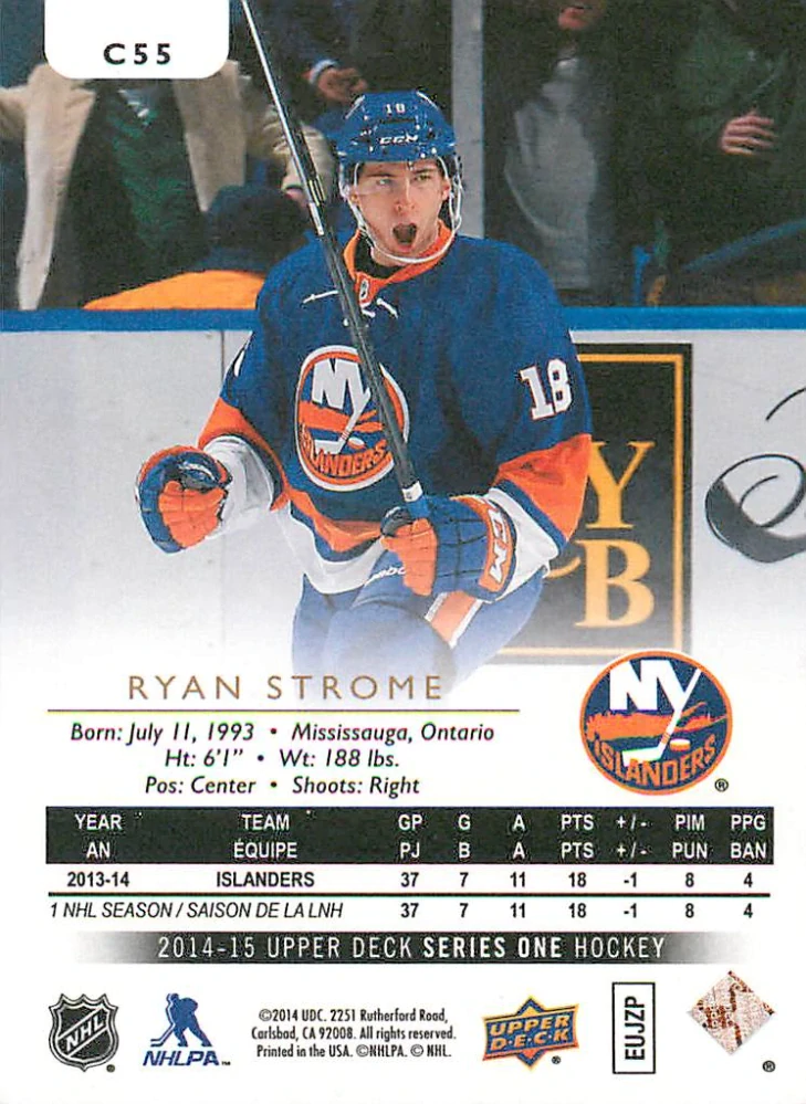 2014-15 UD Series 1 - Rayn Strome - Canvas #C55