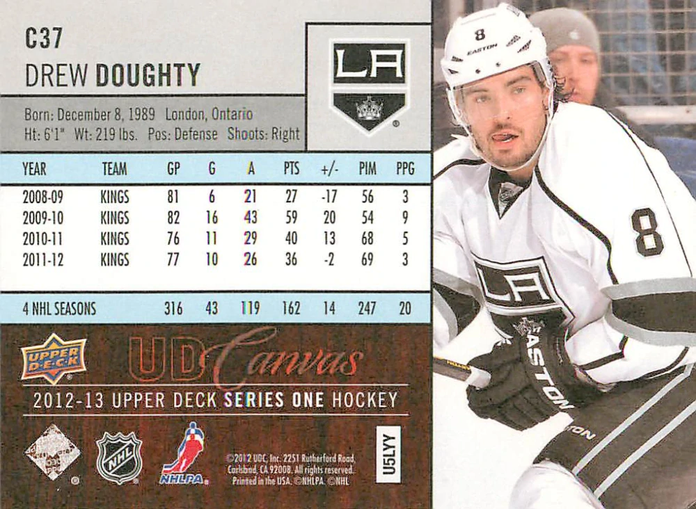 2012-13 UD Series 1 - Drew Doughty - Canvas #C37