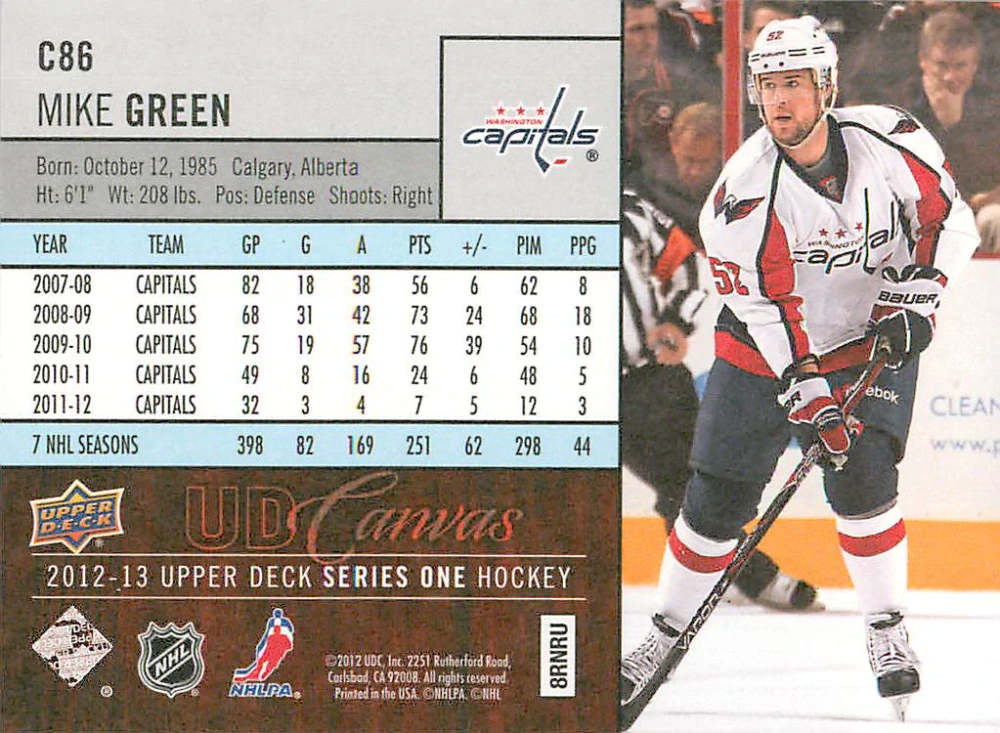 2012-13 UD Series 1 - Mike Green - Canvas #C86