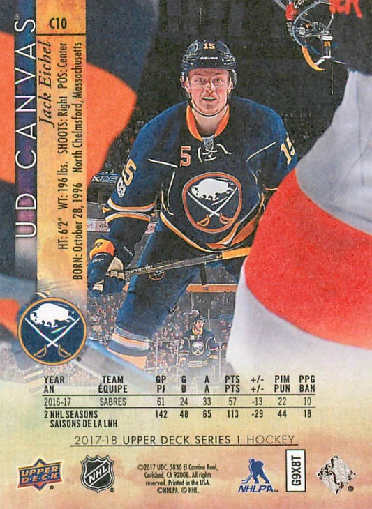 2017-18 UD Series 1 - Jack Eichel - Canvas #C10