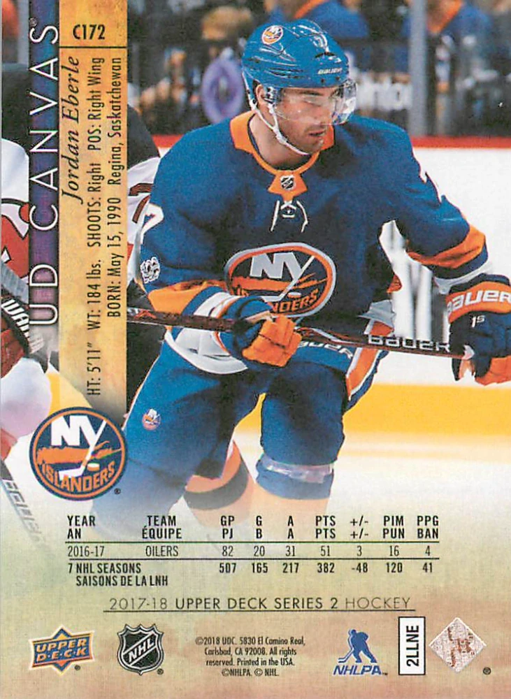2017-18 UD Series 2 - Jordan Eberle - Canvas #C172