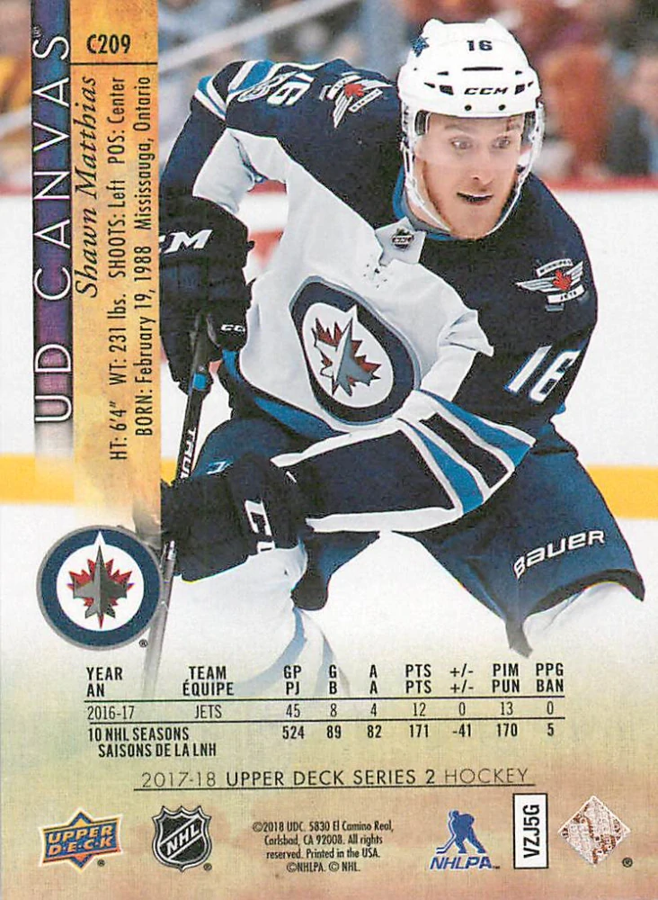 2017-18 UD Series 2 - Shawn Matthias - Canvas #C209