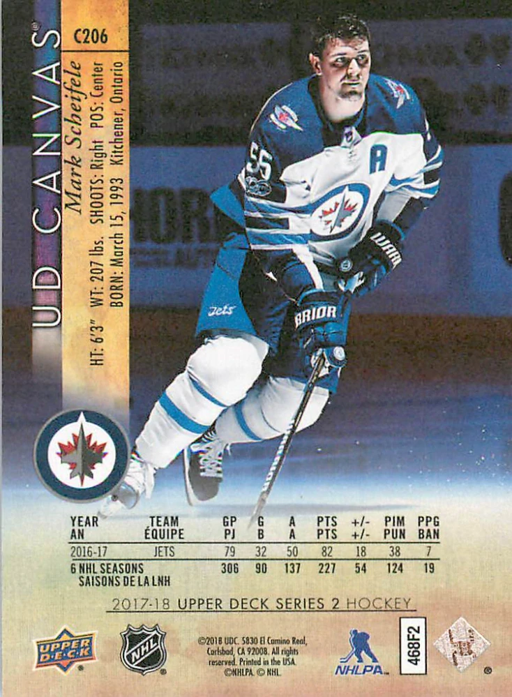 2017-18 UD Series 2 - Mark Scheifele - Canvas #C206