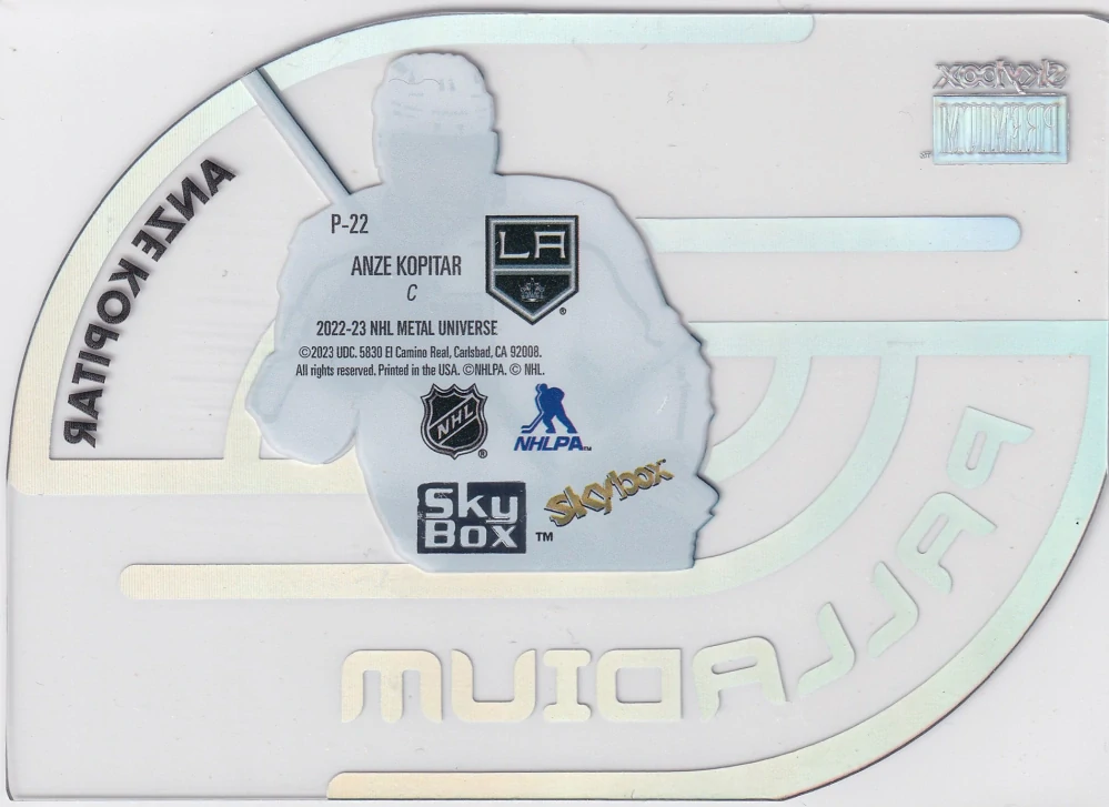 2022-23 UD Skybox Metal Universe - Anze Kopitar - Palladium #P-22