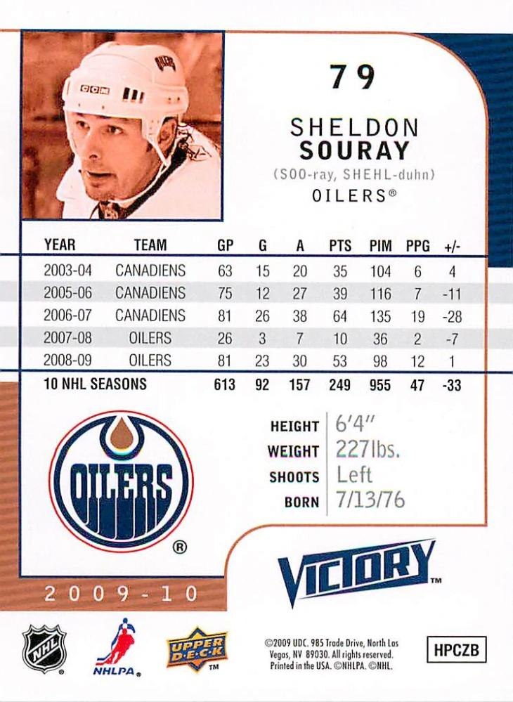2009-10 UD Victory - Sheldon Souray #79