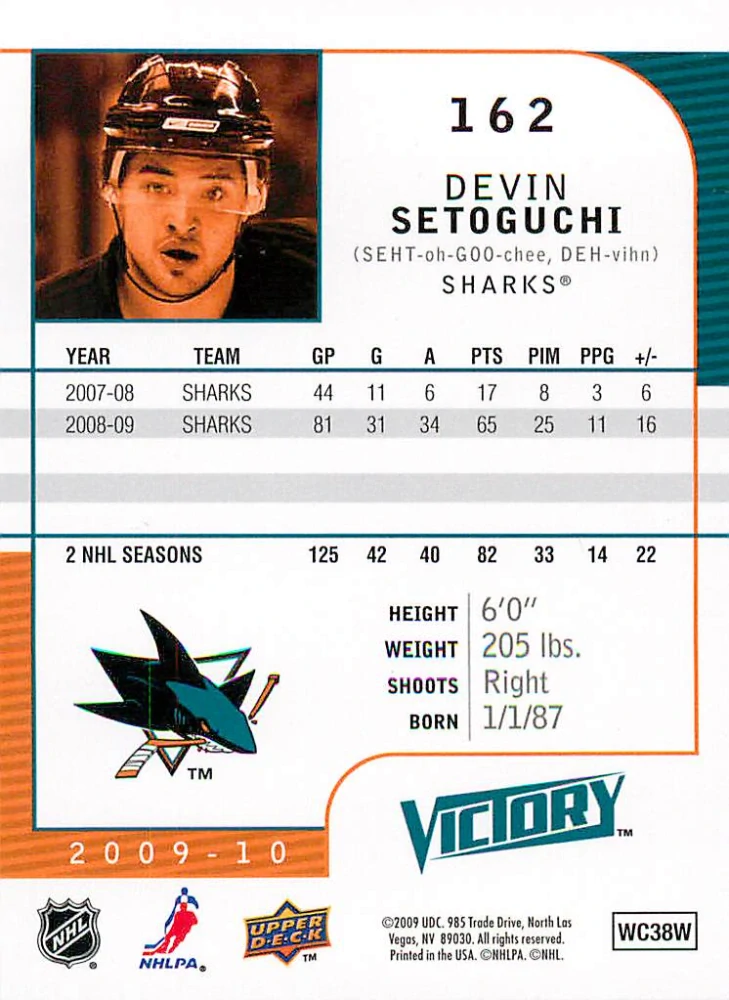 2009-10 UD Victory - Devin Setoguchi #162