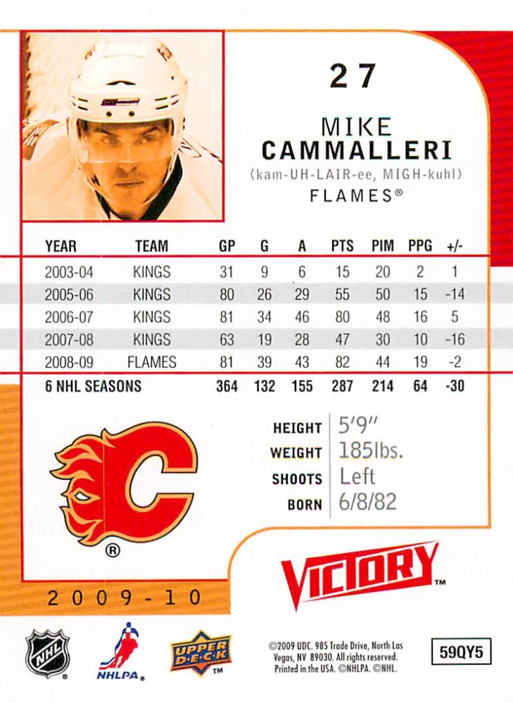 2009-10 UD Victory - Mike Cammalleri #27