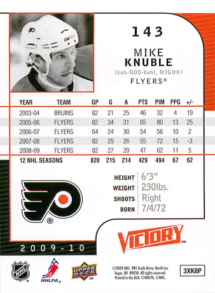 2009-10 UD Victory - Mike Knuble #143