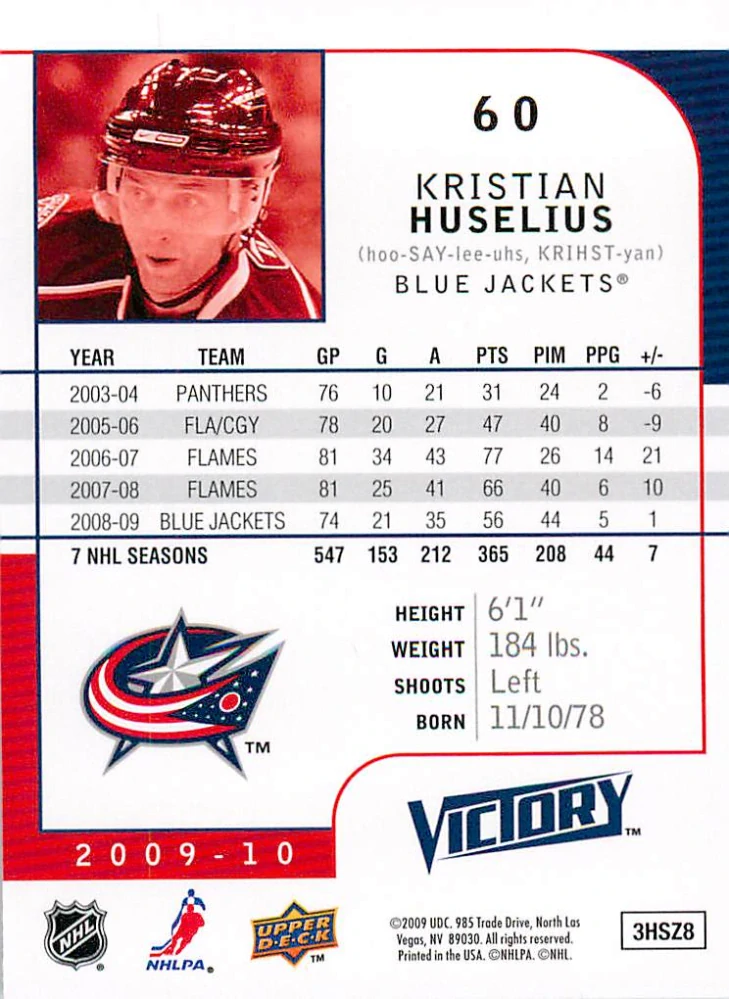 2009-10 UD Victory - Kristian Huselius #60