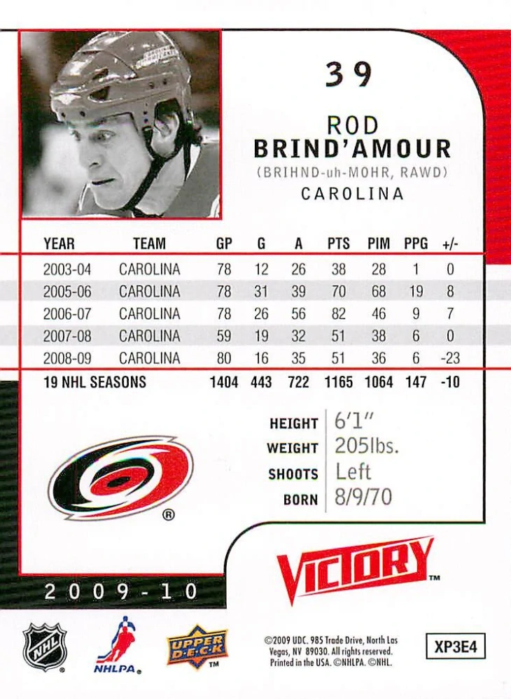2009-10 UD Victory - Rod Brind'Amour #39