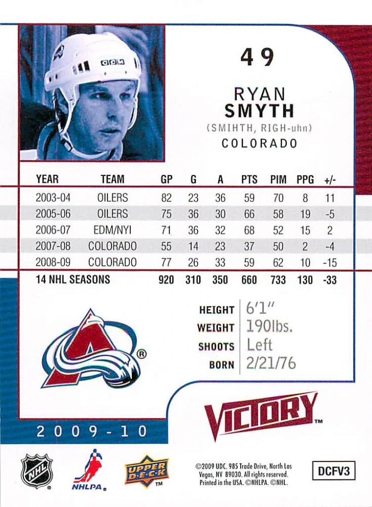 2009-10 UD Victory - Ryan Smith #49