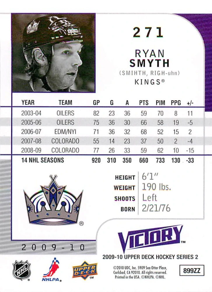 2009-10 UD Victory - Ryan Smith #271