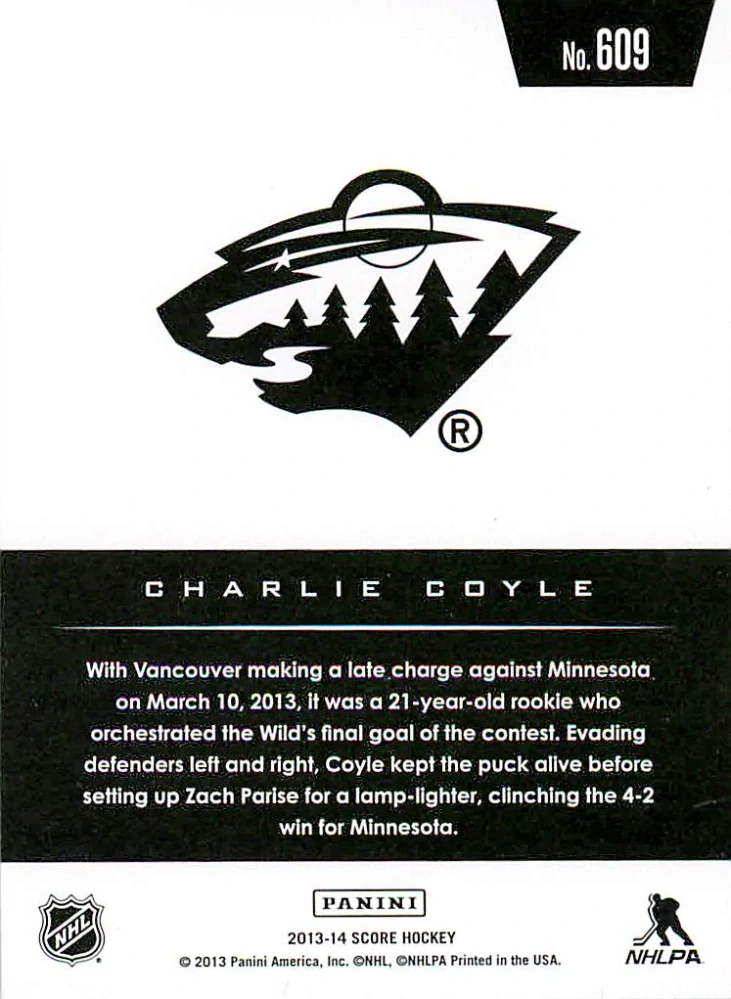 2013-14 Score - Charlie Coyle - Hot Rookies #609