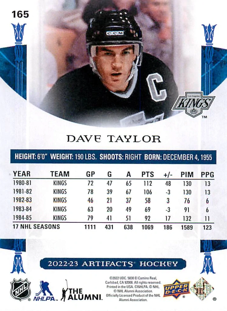 2022-23 UD Artifacts - Dave Taylor - Copper /299 #165