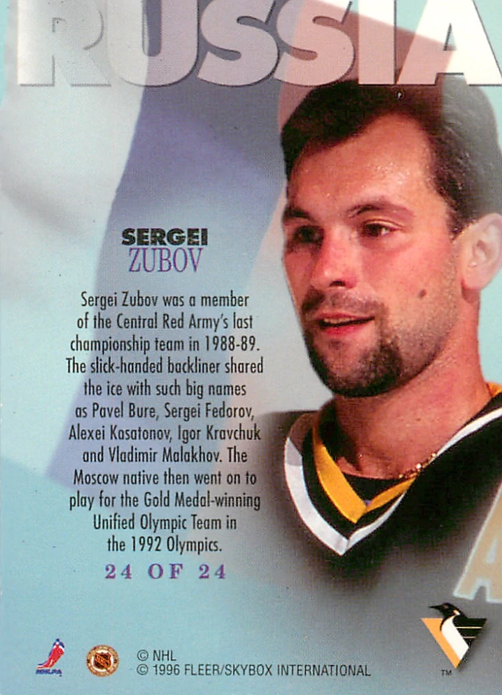 1995-96 Fleer Metal - Sergei Zubov - International Steel #24