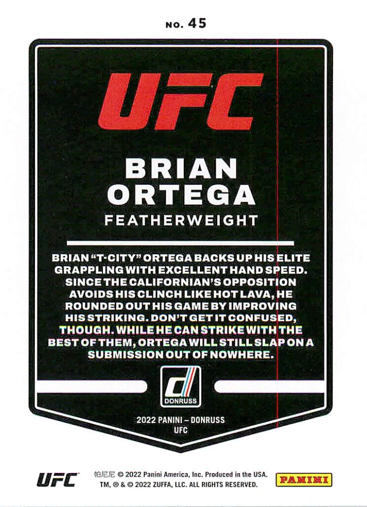 2022 Panini Donruss UFC - Brian Ortega #45