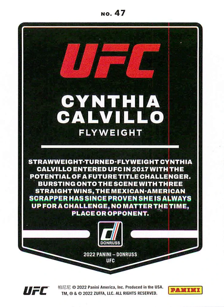 2022 Panini Donruss UFC - Cynthia Calvillo #47